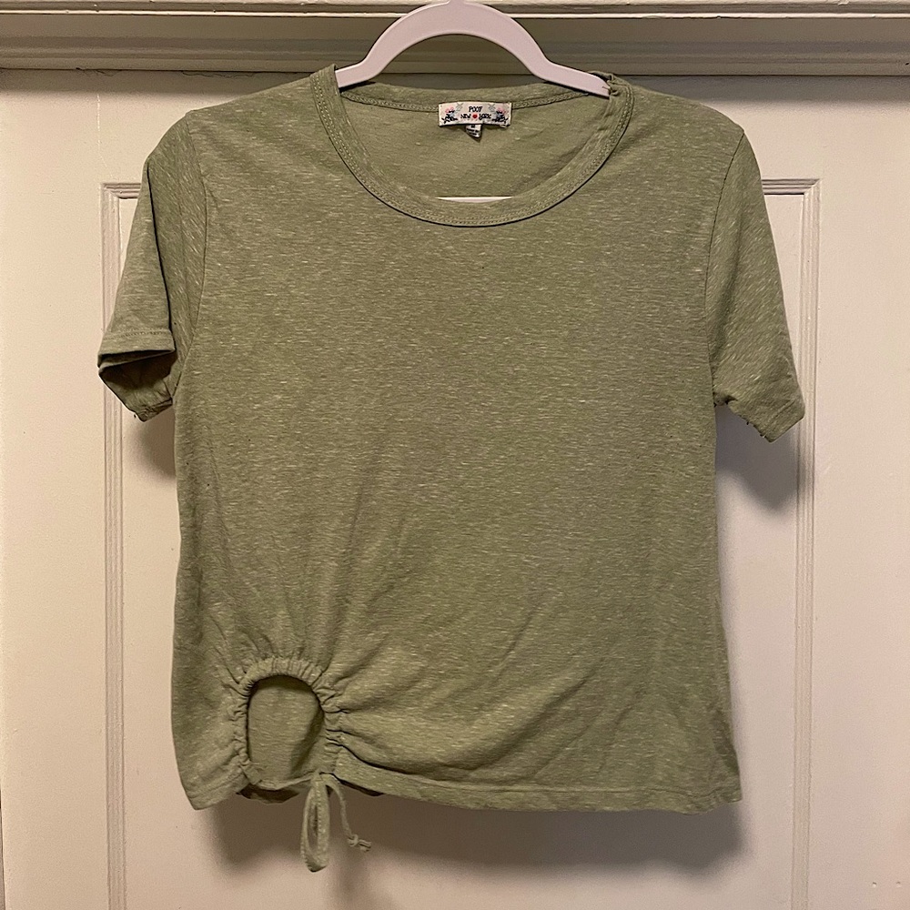 Poof New York Sage Green Tie Shirt Size Medium